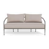 Andre 2 Seat Sofa | Aluminum Taupe, Panama Marble,