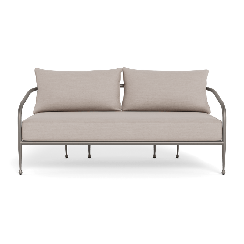 Andre 2 Seat Sofa | Aluminum Taupe, Panama Marble,