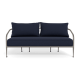 Andre 2 Seat Sofa | Aluminum Taupe, Siesta Indigo,