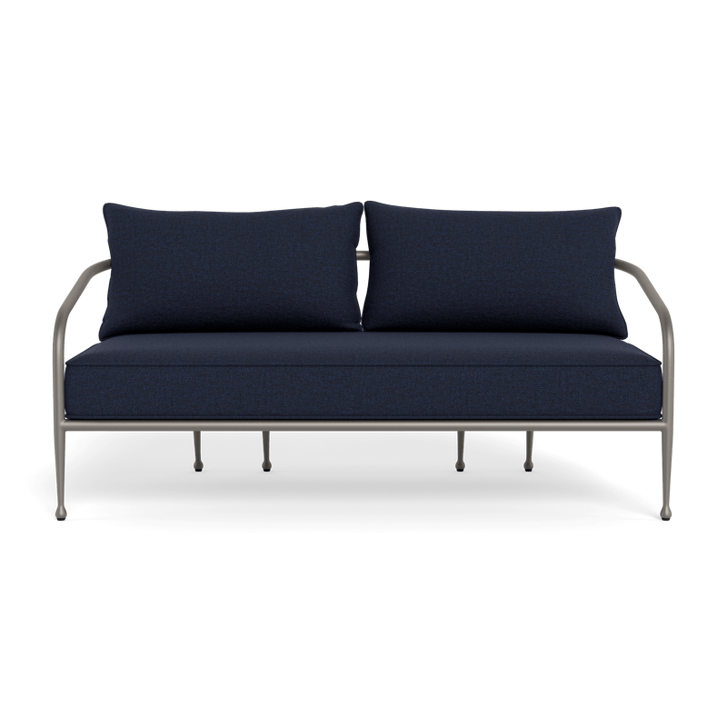 Andre 2 Seat Sofa | Aluminum Taupe, Siesta Indigo,