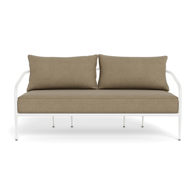 Andre 2 Seat Sofa | Aluminum White, Panama Coco,