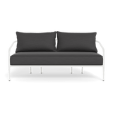 Andre 2 Seat Sofa | Aluminum White, Panama Grafito,