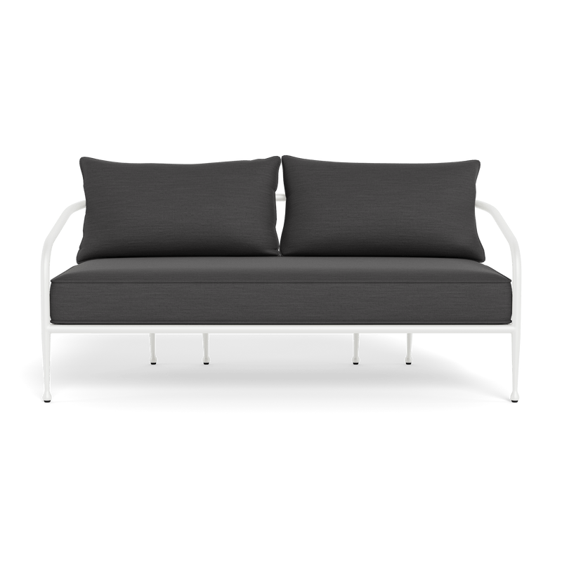 Andre 2 Seat Sofa | Aluminum White, Panama Grafito,