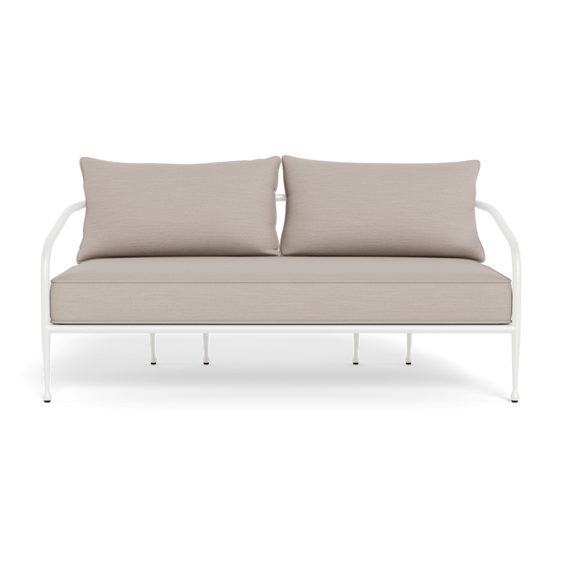 Andre 2 Seat Sofa | Aluminum White, Panama Marble,