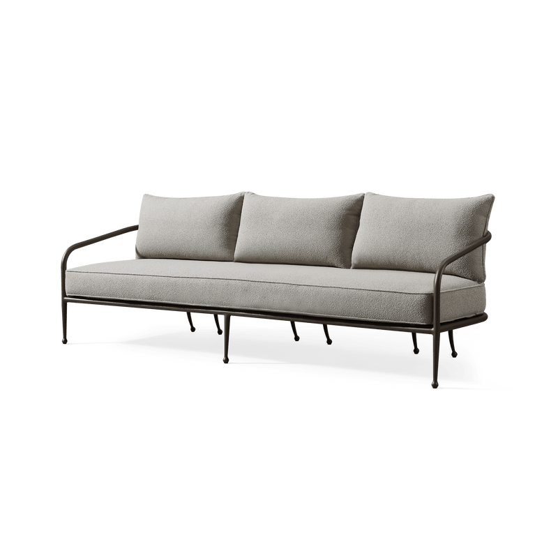 Andre 3 Seat Sofa | Aluminum Asteroid, Copacabana Midnight,