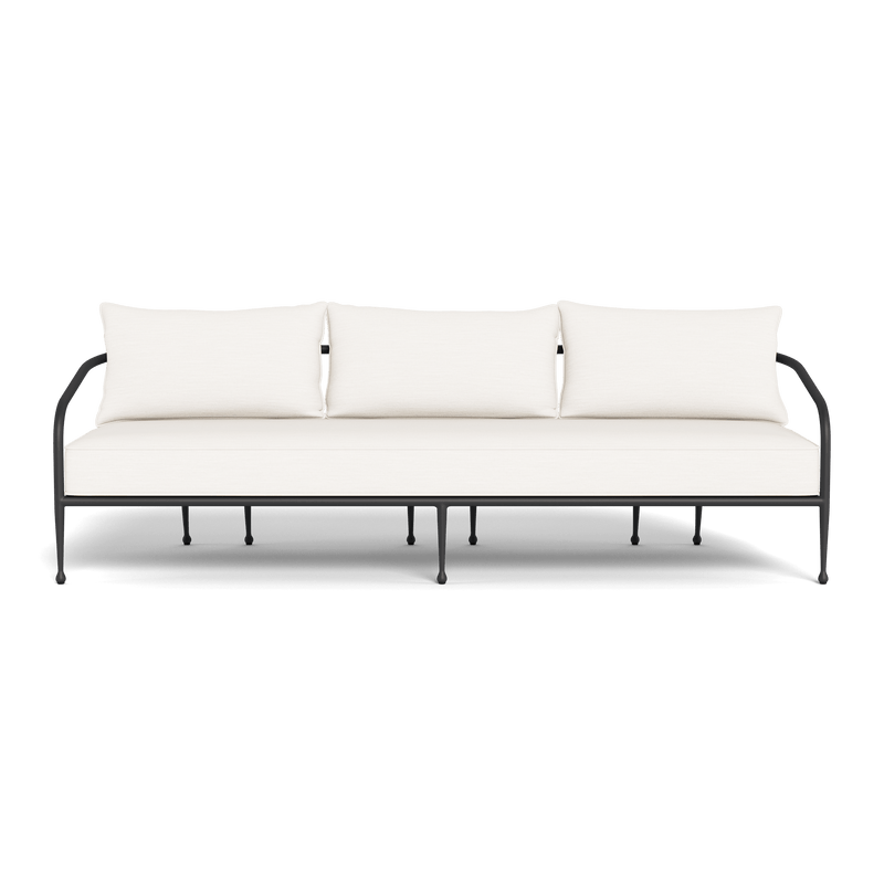 Andre 3 Seat Sofa | Aluminum Asteroid, Panama Blanco,