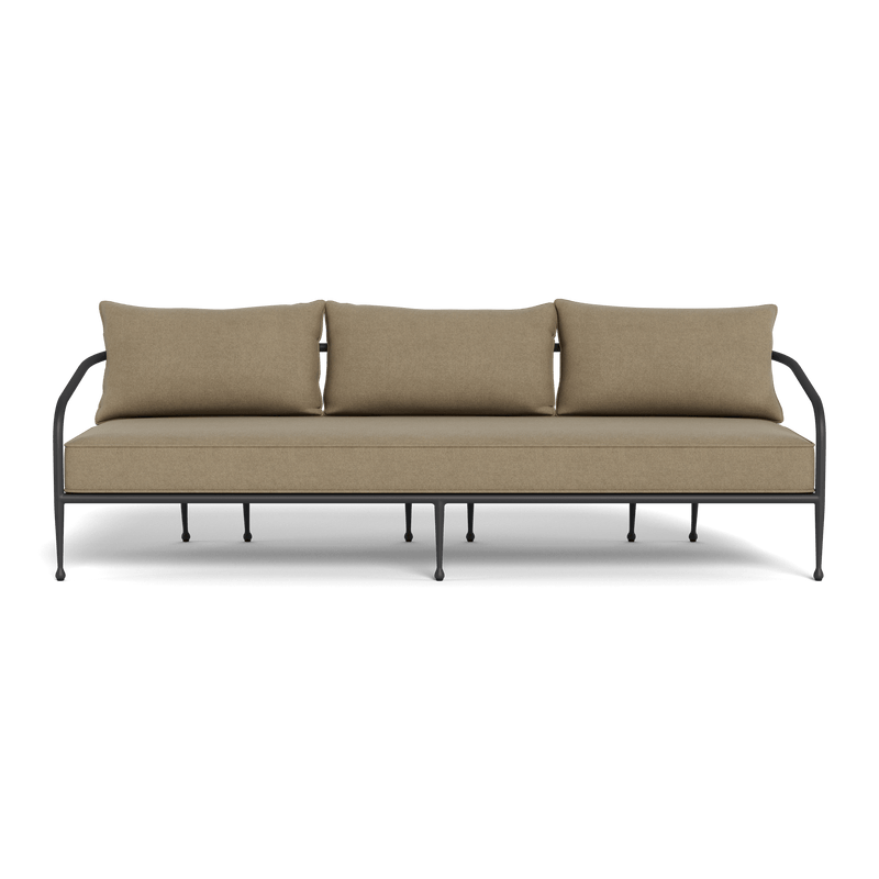 Andre 3 Seat Sofa | Aluminum Asteroid, Panama Coco,