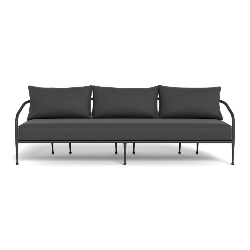 Andre 3 Seat Sofa | Aluminum Asteroid, Panama Grafito,