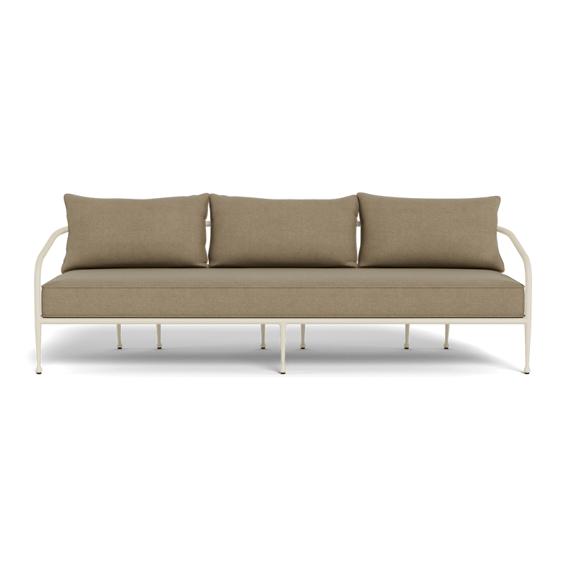 Andre 3 Seat Sofa | Aluminum Bone, Panama Coco,