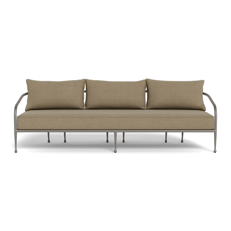 Andre 3 Seat Sofa | Aluminum Taupe, Panama Coco,