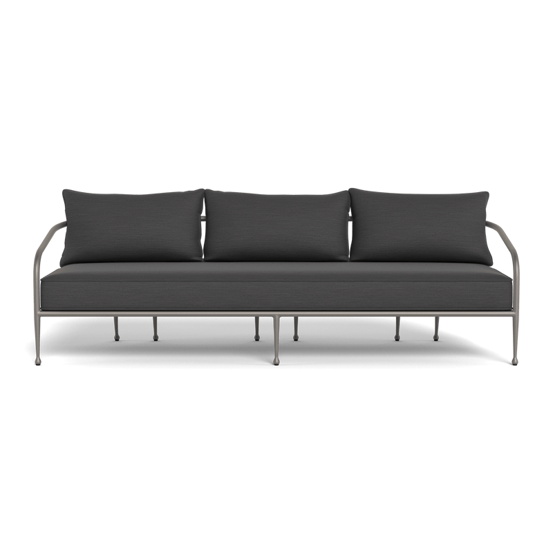 Andre 3 Seat Sofa | Aluminum Taupe, Panama Grafito,