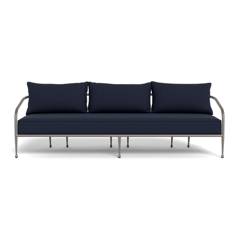 Andre 3 Seat Sofa | Aluminum Taupe, Siesta Indigo,