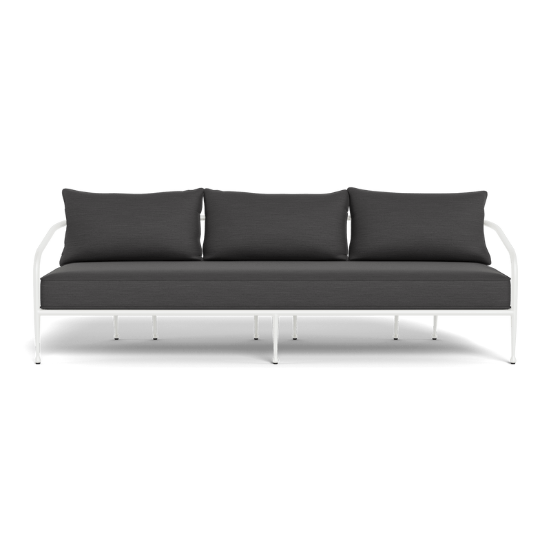 Andre 3 Seat Sofa | Aluminum White, Panama Grafito,