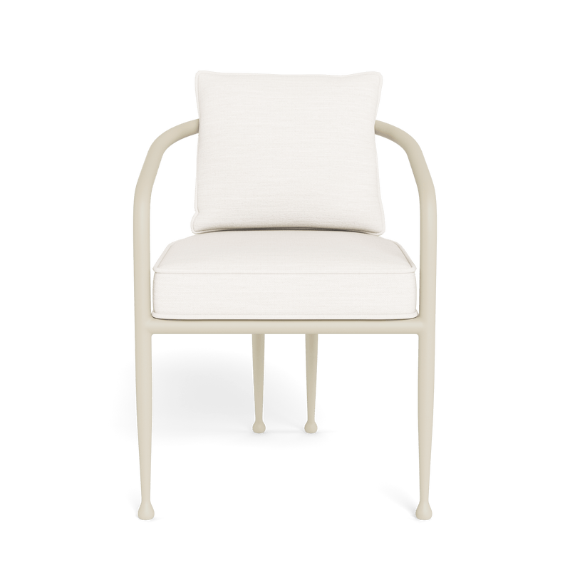 Andre Dining Chair | Aluminum Bone, Panama Blanco,