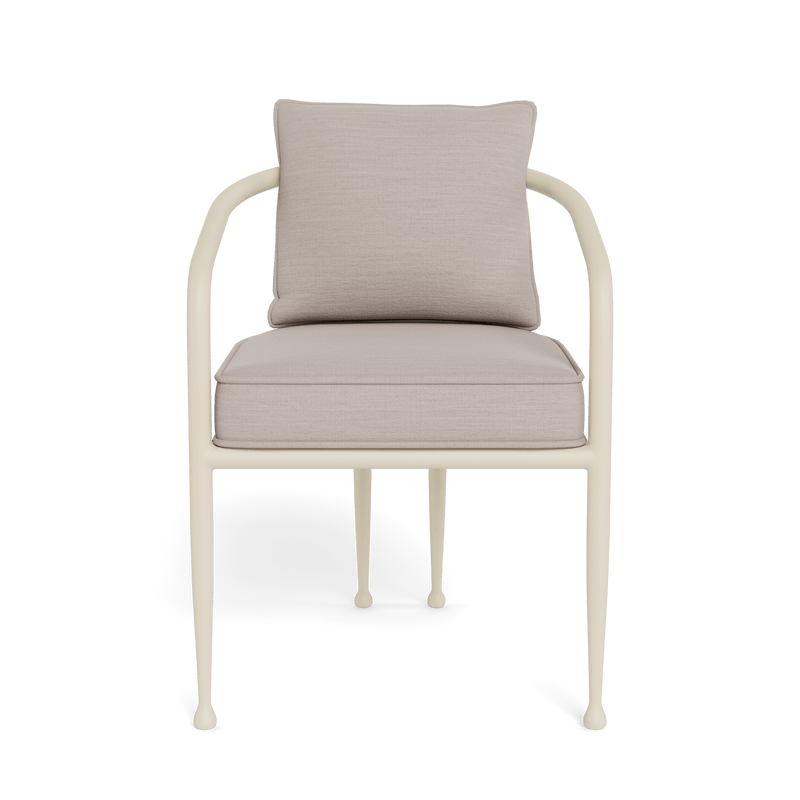 Andre Dining Chair | Aluminum Bone, Panama Marble,