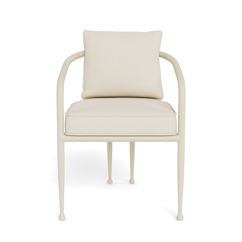 Andre Dining Chair | Aluminum Bone, Siesta Ivory,