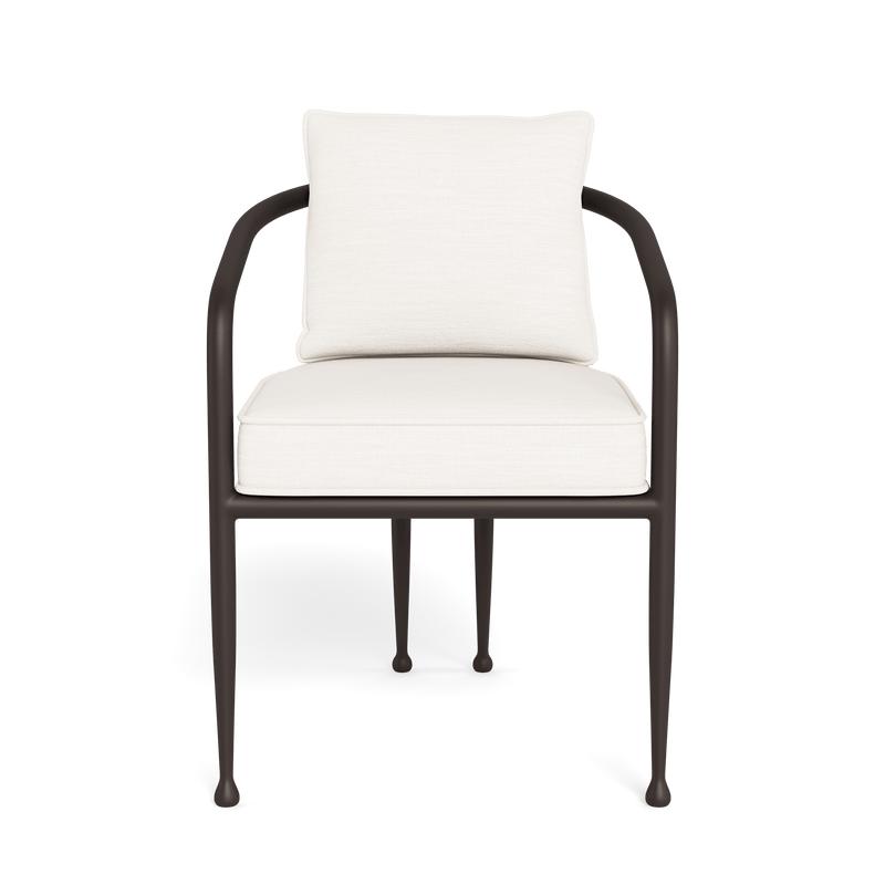 Andre Dining Chair | Aluminum Bronze, Panama Blanco,