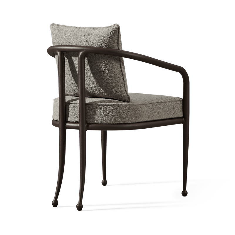 Andre Dining Chair | Aluminum Bronze, Riviera Stone,