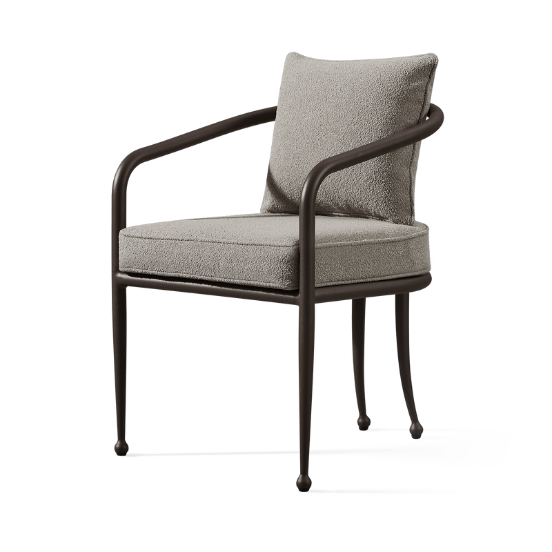 Andre Dining Chair | Aluminum Bronze, Riviera Stone,