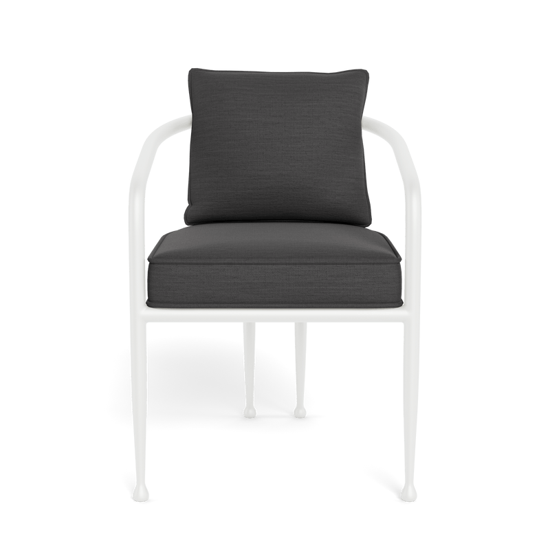 Andre Dining Chair | Aluminum White, Panama Grafito,