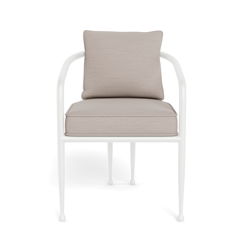 Andre Dining Chair | Aluminum White, Panama Marble,