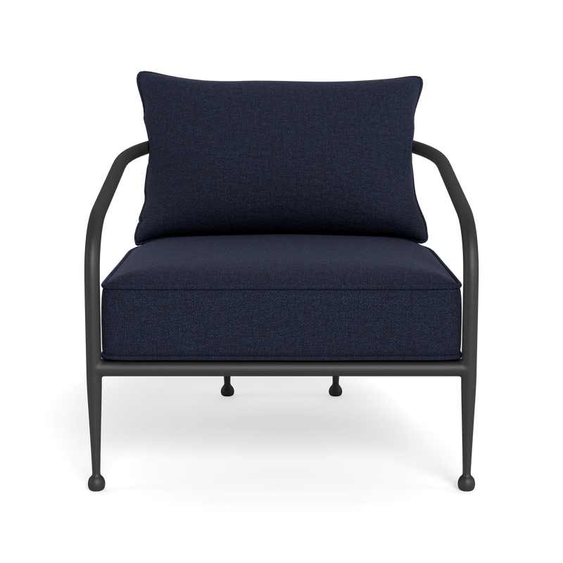 Andre Lounge Chair | Aluminum Asteroid, Siesta Indigo,