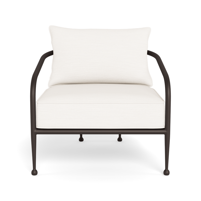 Andre Lounge Chair | Aluminum Bronze, Panama Blanco,