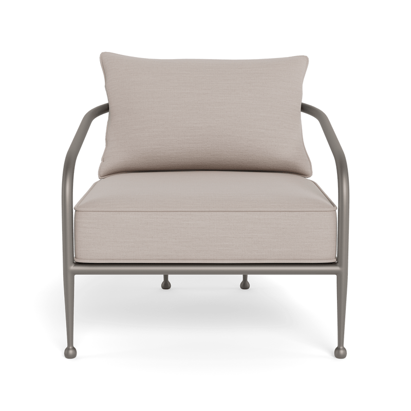 Andre Lounge Chair | Aluminum Taupe, Panama Marble,