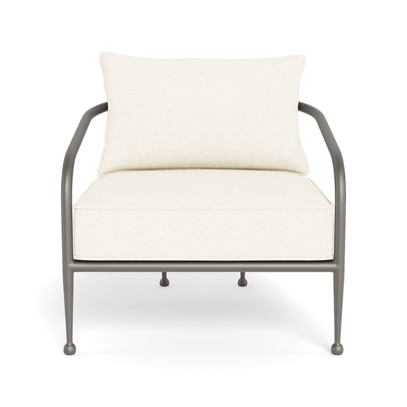 Andre Lounge Chair | Aluminum Taupe, Riviera Ivory,