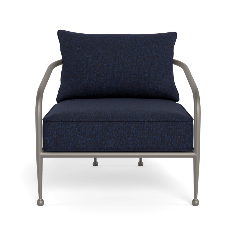 Andre Lounge Chair | Aluminum Taupe, Siesta Indigo,