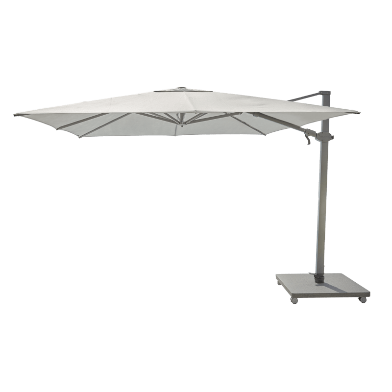 grey patio umbrella with base Antego Cantilever Umbrella + Base – HARBOUR
