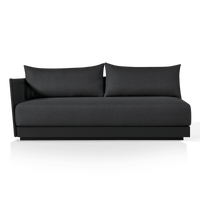 Antigua 2 Seat 1 Arm Left | Aluminum Asteroid, Panama Grafito, Rope Dark Grey