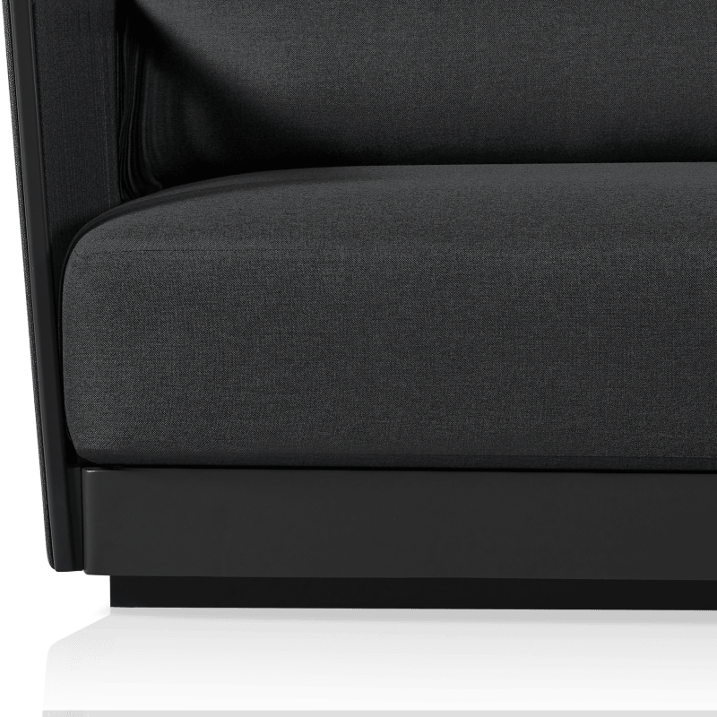 Antigua 2 Seat 1 Arm Left | Aluminum Asteroid, Panama Grafito, Rope Dark Grey