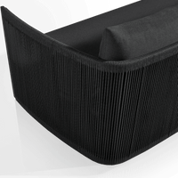 Antigua 2 Seat 1 Arm Right | Aluminum Asteroid, Panama Grafito, Rope Dark Grey