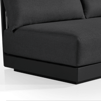 Antigua 2 Seat 1 Arm Right | Aluminum Asteroid, Panama Grafito, Rope Dark Grey