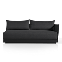 Antigua 2 Seat 1 Arm Right | Aluminum Asteroid, Panama Grafito, Rope Dark Grey