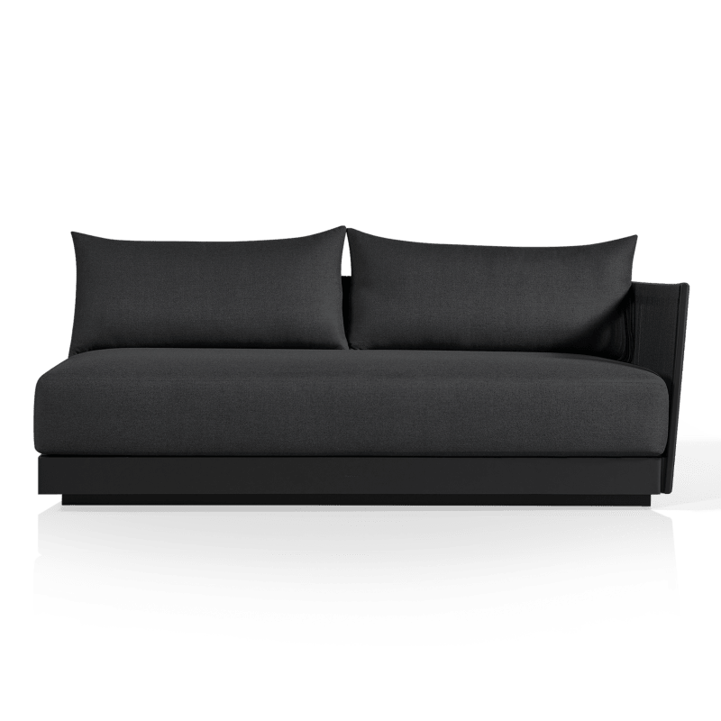 Antigua 2 Seat 1 Arm Right | Aluminum Asteroid, Panama Grafito, Rope Dark Grey