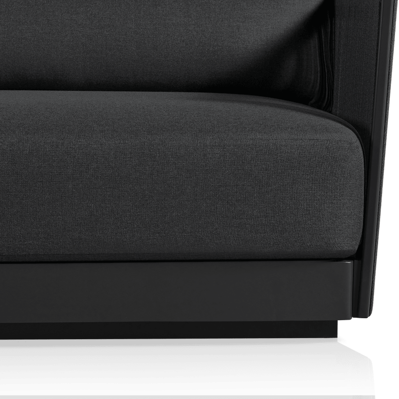 Antigua 2 Seat 1 Arm Right | Aluminum Asteroid, Panama Grafito, Rope Dark Grey