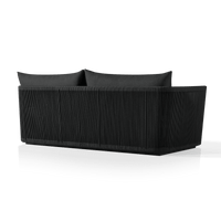 Antigua 2 Seat Sofa | Aluminum Asteroid, Panama Grafito, Rope Dark Grey