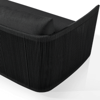 Antigua 2 Seat Sofa | Aluminum Asteroid, Panama Grafito, Rope Dark Grey