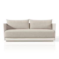 Antigua 2 Seat Sofa | Aluminum Bone, Siesta Taupe, Rope Shell