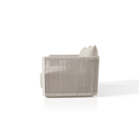 Antigua 2 Seat Sofa | Aluminum Bone, Siesta Taupe, Rope Shell
