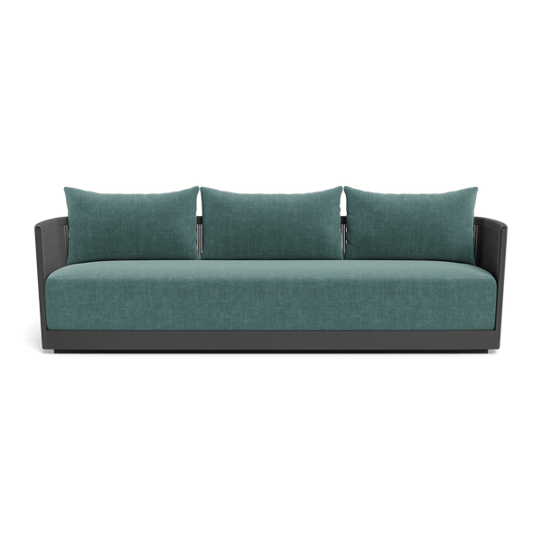 Antigua 3 Seat Sofa | Aluminum Asteroid, Altona Dew, Rope Dark Grey