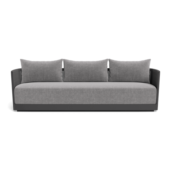 Antigua 3 Seat Sofa | Aluminum Asteroid, Altona Dove, Rope Dark Grey