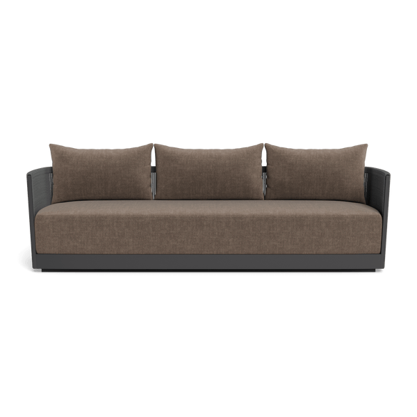 Antigua 3 Seat Sofa | Aluminum Asteroid, Altona Mink, Rope Dark Grey