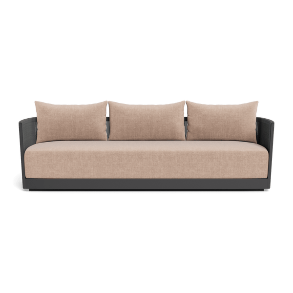 Antigua 3 Seat Sofa | Aluminum Asteroid, Altona Sand, Rope Dark Grey