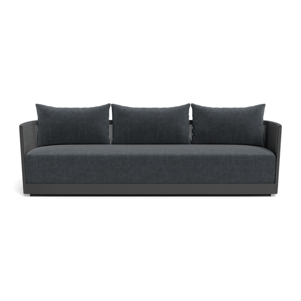 Antigua 3 Seat Sofa | Aluminum Asteroid, Altona Slate, Rope Dark Grey