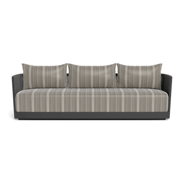 Antigua 3 Seat Sofa | Aluminum Asteroid, Bateau Classic, Rope Dark Grey