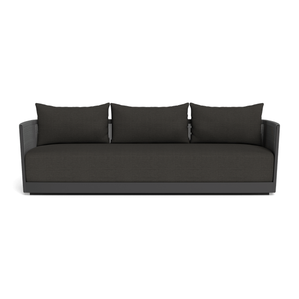 Antigua 3 Seat Sofa | Aluminum Asteroid, Monterey Charcoal, Rope Dark Grey