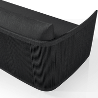 Antigua 3 Seat Sofa | Aluminum Asteroid, Panama Grafito, Rope Dark Grey
